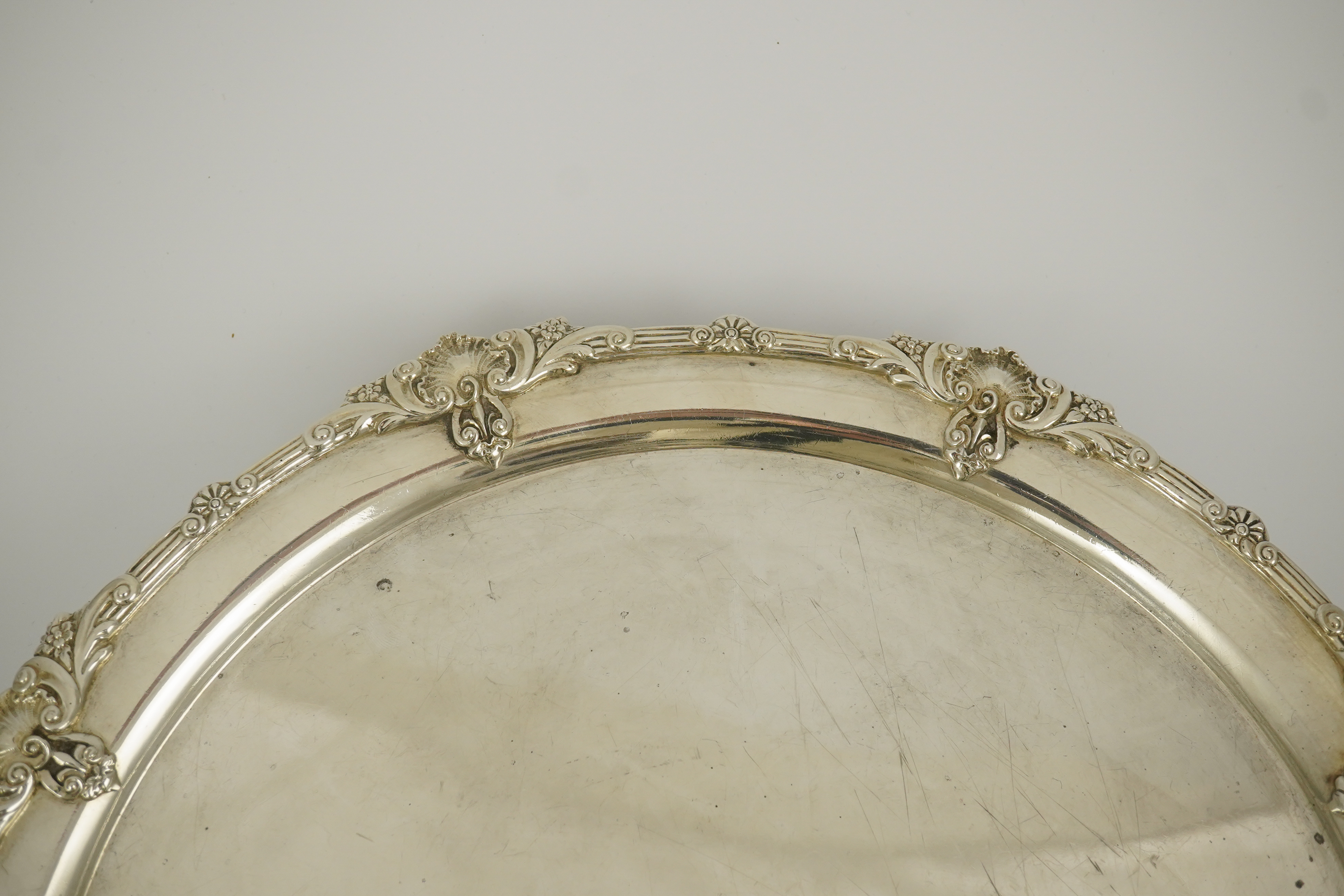 A George VI silver salver by Goldsmiths & Silversmiths Co Ltd